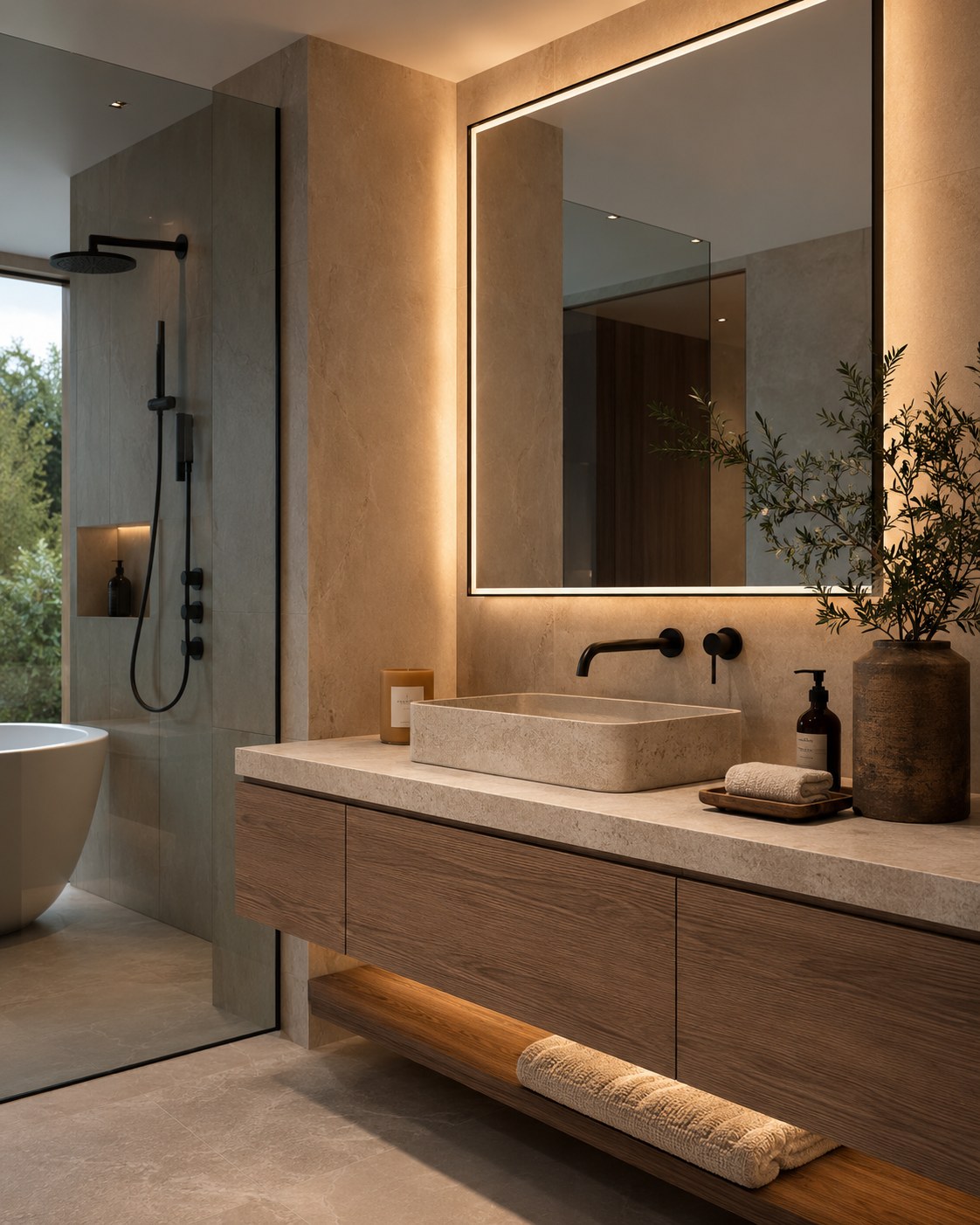 Baie modernă Vistas Villa · Randare cu caracter orientativ